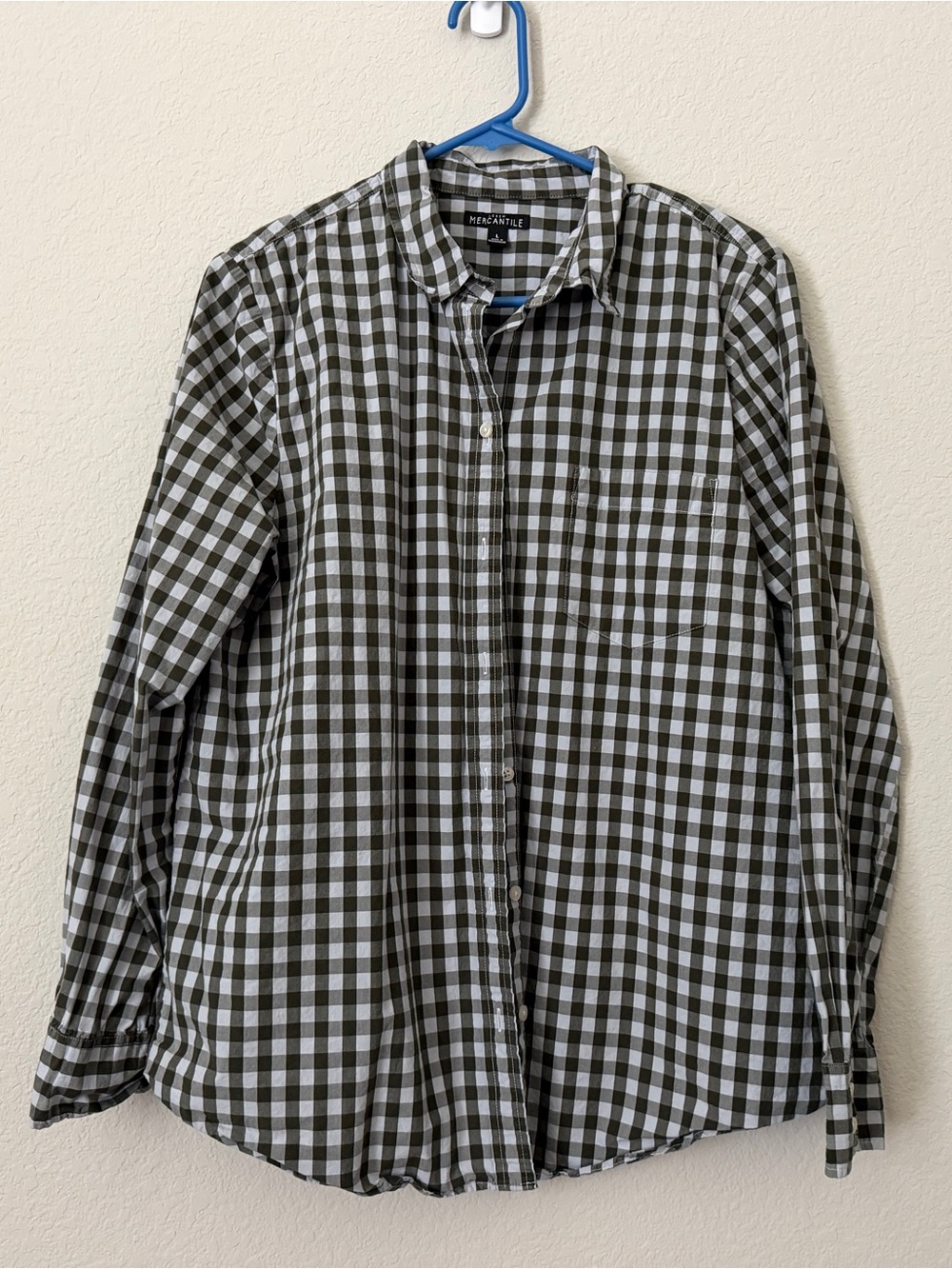 J Crew Mercantile Gingham Button-Down Shirt